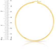 Load image into Gallery viewer, 14k Yellow Gold 2mm x 15mm High Polish Round Tube Hoop Earrings