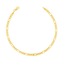 Load image into Gallery viewer, 10k Yellow Gold 3.2mm Solid Clasic Figaro Bracelet or Anklet