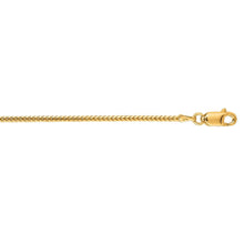 Load image into Gallery viewer, 14k Yellow Gold or White Gold 0.9mm Solid Round Franco Chain Necklace