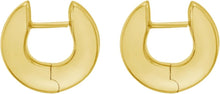 Load image into Gallery viewer, 14k Yellow Gold 16mm Thick Round Huggie Hoop Earrings