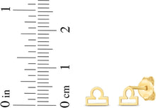 Load image into Gallery viewer, 14k Yellow Gold 5mm High Polish Zodiac Horoscope Aquarius Stud Earrings