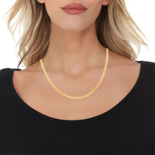 Load image into Gallery viewer, 10k Yellow Gold 4mm Solid Mariner Link Chain Necklace