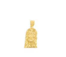 Load image into Gallery viewer, 10k Yellow Gold Face of Jesus Christ Religious Pendant