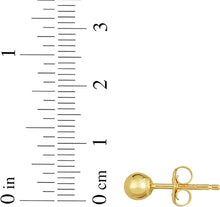 Load image into Gallery viewer, 10k Yellow Gold Ball Stud Earrings
