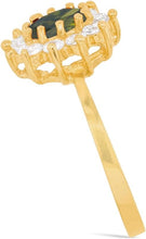 Load image into Gallery viewer, 10k Yellow Gold 11.5mm Birthstone Oval Gemstone CZ Ring, Size 4-10