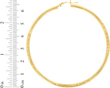 Load image into Gallery viewer, 10k Yellow Gold 2.5mm High Polish and Satin Finish Round Tube Hoop Earrings