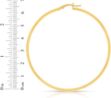 Load image into Gallery viewer, 10k Yellow Gold 7mm x 2mm High Polish Round Tube Hoop Earrings