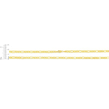 Load image into Gallery viewer, 14k Yellow Gold or White Gold 4.5mm Solid Figaro Chain Necklace
