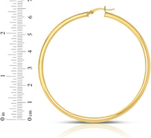 Load image into Gallery viewer, 10k Yellow Gold 10mm x 3mm High Polish Round Tube Hoop Earrings