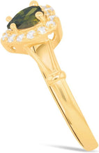 Load image into Gallery viewer, 10k Yellow Gold 9mm Birthstone Gemstone Heart CZ Ring, Size 4-10