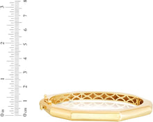 Load image into Gallery viewer, 14k Yellow Gold 6.1mm Solid Shiny High Polish Octagon Geometric Edge Bangle Bracelet 7 Inch
