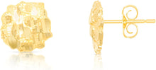 Load image into Gallery viewer, 10k Yellow Gold Solid Round Nugget Earrings