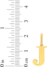 Load image into Gallery viewer, 14k Yellow Gold 0.9" Alphabet Letter A - Z Initial Charm Pendant with optional Extendable Adjustable Chain Necklace
