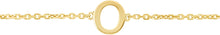 Load image into Gallery viewer, 14k Yellow Gold 0.2" Mini Alphabet Letter A - Z Initial Charm Pendant with Extendable Adjustable Chain Bracelet