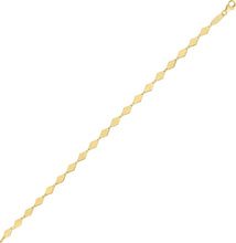 Load image into Gallery viewer, Italian 14k Yellow Gold Mirror Kite Link Bracelet, 7 Inch