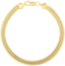 Load image into Gallery viewer, 14k Yellow Gold 6.5mm Lite Oval Snake Chain Bracelet, 8.25 Inch