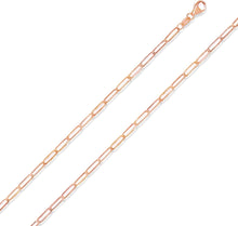 Load image into Gallery viewer, 14k Yellow Gold 2mm Solid Paperclip Link Chain Necklace