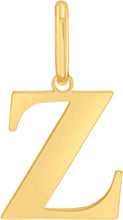 Load image into Gallery viewer, 14k Yellow Gold 0.9" Alphabet Letter A - Z Initial Charm Pendant with optional Extendable Adjustable Chain Necklace