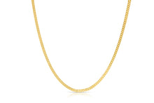 Load image into Gallery viewer, 10k Yellow Gold 2mm Lite Franco Chain Link Necklace