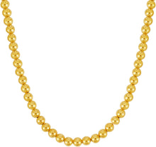 Load image into Gallery viewer, 14k Yellow Gold 8mm Shiny High Polish Bead Chain Necklace 18" - 19" - 20 Inch