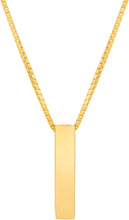 Load image into Gallery viewer, 14k Yellow Gold 0.4" Block Alphabet Letter A - Z Initial Charm Pendant with Extendable Adjustable Chain Necklace
