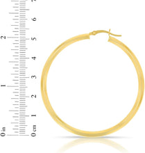 Load image into Gallery viewer, 10k Yellow Gold 10mm x 3mm High Polish Round Tube Hoop Earrings