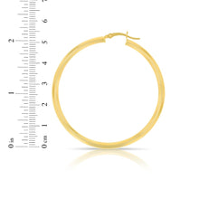 Load image into Gallery viewer, 14k Yellow Gold 3mm x 15mm High Polish Round Tube Hoop Earrings