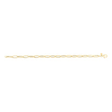 Load image into Gallery viewer, 14k Yellow Gold 5mm Hexagon Paperclip Link Bracelet, 7.25 Inch