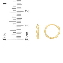 Load image into Gallery viewer, 14k Yellow Gold 11mm Small Rice Hoop Earrings