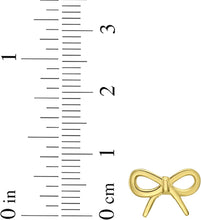 Load image into Gallery viewer, 14k Yellow Gold 7mm Bow Earrings