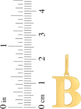 Load image into Gallery viewer, 14k Yellow Gold 0.9" Alphabet Letter A - Z Initial Charm Pendant with optional Extendable Adjustable Chain Necklace