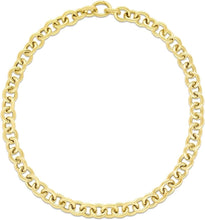 Load image into Gallery viewer, 14k Yellow Gold 11.6mm Lite Rolo Link Chain Necklace 18 Inch