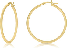 Load image into Gallery viewer, 10k Yellow Gold 7mm x 2mm High Polish Round Tube Hoop Earrings