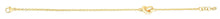 Load image into Gallery viewer, 14k Yellow Gold 7.5mm Polished Puffed Love Knot Link Bracelet, 7 Inch