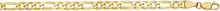 Load image into Gallery viewer, Italian 14k Gold Over 925 Silver 5.2mm Figaro Link Chain Bracelet, 8 Inch