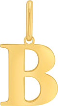 Load image into Gallery viewer, 14k Yellow Gold 0.9" Alphabet Letter A - Z Initial Charm Pendant with optional Extendable Adjustable Chain Necklace