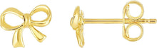 Load image into Gallery viewer, 14k Yellow Gold 6mm Bow Stud Earrings