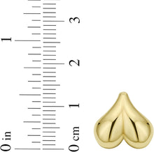 Load image into Gallery viewer, 14k Yellow Gold 13mm Puffed Bubble Heart Stud Earrings