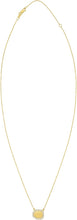 Load image into Gallery viewer, .12cttw Diamond 14k Yellow Gold 11mm Freeform Cushion Charm Pendant Adjustable Chain Necklace, 16 Inch-18"