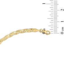 Load image into Gallery viewer, 14k Yellow Gold 3.2mm Solid Braided Herringbone Necklace