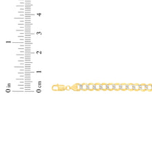 Load image into Gallery viewer, 10k Yellow Gold and White Gold 4.5mm Lite Two-Tone Curb Cuban Chain Necklace