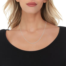 Load image into Gallery viewer, 14k Yellow Gold, White Gold, or Rose Gold 1.1mm Single Extendable Solid Diamond Cut Cable Chain Adjustable Necklace, 16" - 18 Inch