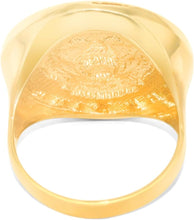 Load image into Gallery viewer, 10k Yellow Gold 24mm Lion The King Medallion Men's Ring, Sizes 5 - 13