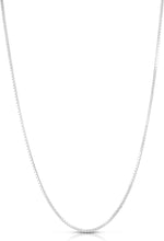 Load image into Gallery viewer, 10k White Gold Solid Box Chain Link Necklace