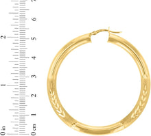 Load image into Gallery viewer, 10k Yellow Gold 5mm High Polish and Satin Finish Round Tube Hoop Earrings