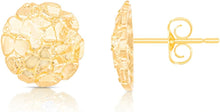 Load image into Gallery viewer, 10k Yellow Gold Solid Round Nugget Earrings