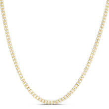 Load image into Gallery viewer, 10k Yellow Gold and White Gold 3.8mm Two-Tone Ice Chain Necklace