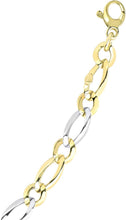 Load image into Gallery viewer, 14k Two-Tone Gold 5mm Alternating Oval and Round Link Bracelet, 7.5 Inch