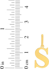 Load image into Gallery viewer, 14k Yellow Gold 0.9" Alphabet Letter A - Z Initial Charm Pendant with optional Extendable Adjustable Chain Necklace