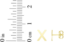 Load image into Gallery viewer, 14k Yellow Gold 6.5mm High Polish Initial-X Stud Earrings